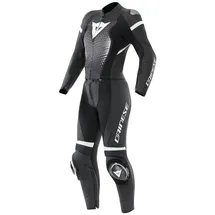 Dainese Fulminea Damen 2-Teiler Motorrad Lederkombi Schwarz / Weiss 44