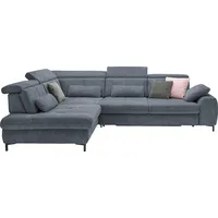 Set One by Musterring Ecksofa "SO 3400 Sitzhöhe 47cm oder 49cm, Sitztiefe verstellbar, B/T 317/220 cm", blau (famosa navy), B:317cm H:84cm T:220cm, 100% Polyester, SET ONE BY MUSTERRING, Sofas, Ecksofa, Kaltschaumpolsterung, Flachgewebe, whlw. mit Funktionen, Sitzhöhe 47
