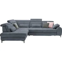 Set One by Musterring Ecksofa "SO 3400 Sitzhöhe 47cm oder 49cm, Sitztiefe verstellbar, B/T 317/220 cm", blau (famosa navy), B:317cm H:84cm T:220cm, 100% Polyester, SET ONE BY MUSTERRING, Sofas, Ecksofa, Kaltschaumpolsterung, Flachgewebe, whlw. mit Funktionen, Sitzhöhe 47