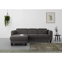 sit&more Ecksofa SIT & MORE "Belluci L-Form", grau (fango), B:247cm H:85cm T:170cm, Sofas, Ecksofa, inklusive Federkern, wahlweise mit Bettfunktion und Bettkasten