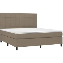 vidaXL Boxspringbett 180 x 200 cm Taupe