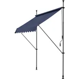 pro.tec Klemmmarkise Stem 200 x 120 x 300 cm dunkelblau