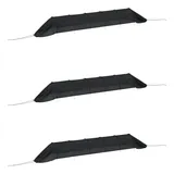 vidaXL Schutzplane Netztunnel 3 Stk Schwarz Stahl und Polyethylen schwarz