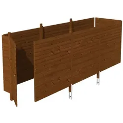 Skan Holz Abstellraum C5 für Carports - Profilschalung-nussbaum