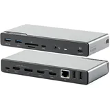 Alogic DV4 Universal Quad Display Docking Station Space Grey