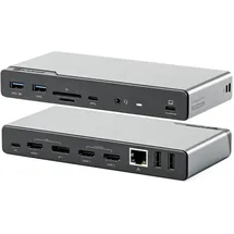 Alogic DV4 Universal Quad Display Docking Station Space Grey
