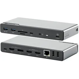 Alogic DV4 Universal Quad Display Docking Station Space Grey