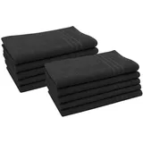ZOLLNER Gästetuchset 10-tlg. schwarz
