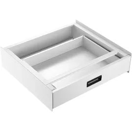 [en.casa] Verbindungsrahmen für Waschmaschine/Trockner mit Schublade, Weiß, 60 cm x 11 cm