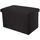 Intirilife Sitzwürfel Faltbar Leinen 49 x 30 x 30 cm Schwarz