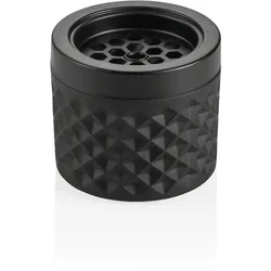 WAS Germany - Windaschenbecher, Ø 9,4 cm, schwarz, Glas/Metall