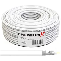 PremiumX Koaxialkabel 4-fach geschirmt 50 m