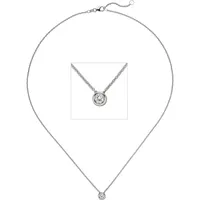 Kette mit Anhänger JOBO "Solitär Diamant Brillant 0,15 ct.", weißgold 585, Halsketten, Damen, Diamanten Weißgold 585, L: 45, Diamanten, Weißgold 585, 14 Karat 585 Weißgold 45 cm