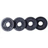 GORILLA SPORTS Hantelscheiben Set/Einzeln, 0,5kg-30kg Gewichte, 30/31mm, Gewichtsscheiben, Gusseisen schwarz
