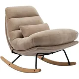 Schaukelsessel - Stoff - Taupe - RELIACO