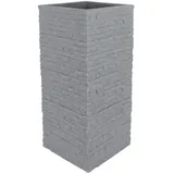 Jelenia Plast Ziegel-Säulentopf 26 x 26 x 60 cm Grau