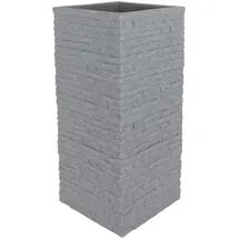 Jelenia Plast Ziegel-Säulentopf 26 x 26 x 60 cm Grau