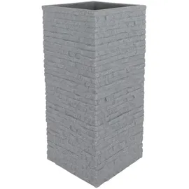 Jelenia Plast Ziegel-Säulentopf 26 x 26 x 60 cm Grau