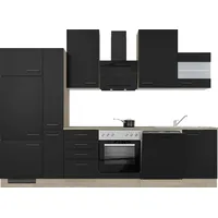 Flex-Well Küchenzeile Capri 310 cm schwarz