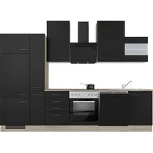 Flex-Well Küchenzeile Capri 310 cm schwarz