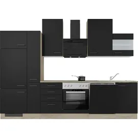 Flex-Well Küchenzeile Capri 310 cm schwarz