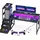 Gaming Tisch mit LED-Beleuchtung und Steckdose, Carbon Fiber, Schwarz, 151×50 cm - Schwarz