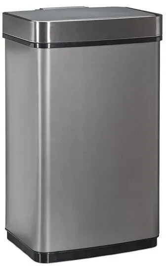 relaxdays Sensor Mülleimer 60 L silber, 42x69.5x31 cm