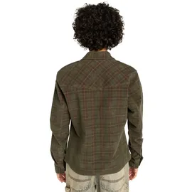 Element Langarmshirt "Westward Corduroy", Damen, Gr. L, corduroy checks, Obermaterial: 50% Walkfrottier, 28% Microfaser, 20% Walkfrottier, 2% Elasthan., Shirts Langarmshirt