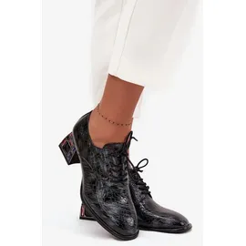 Artiker Schnürpumps Damen, Schwarz | Gr.: 37