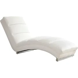 SalesFever Relaxliege PASEH Kunstleder 60 x 81 x 171 cm Weiß mit Liegeposition