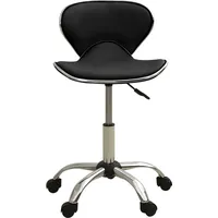 VidaXL Friseur Rollhocker Schwarz Kunstleder