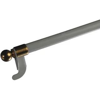 LIEDECO Klemmstange für Fenster, 1 Stück weiß vermessingt