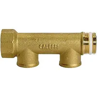 Riegler Verteilerrohr, 2 Abgänge, Eingang 2x3/4, Ausgang 2x1/2 IG,