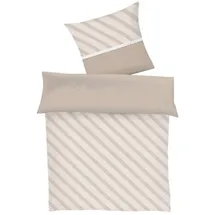 Bugatti BAGI Gestreift Beige/Braun 155 x 220 cm + 80 x 80 cm