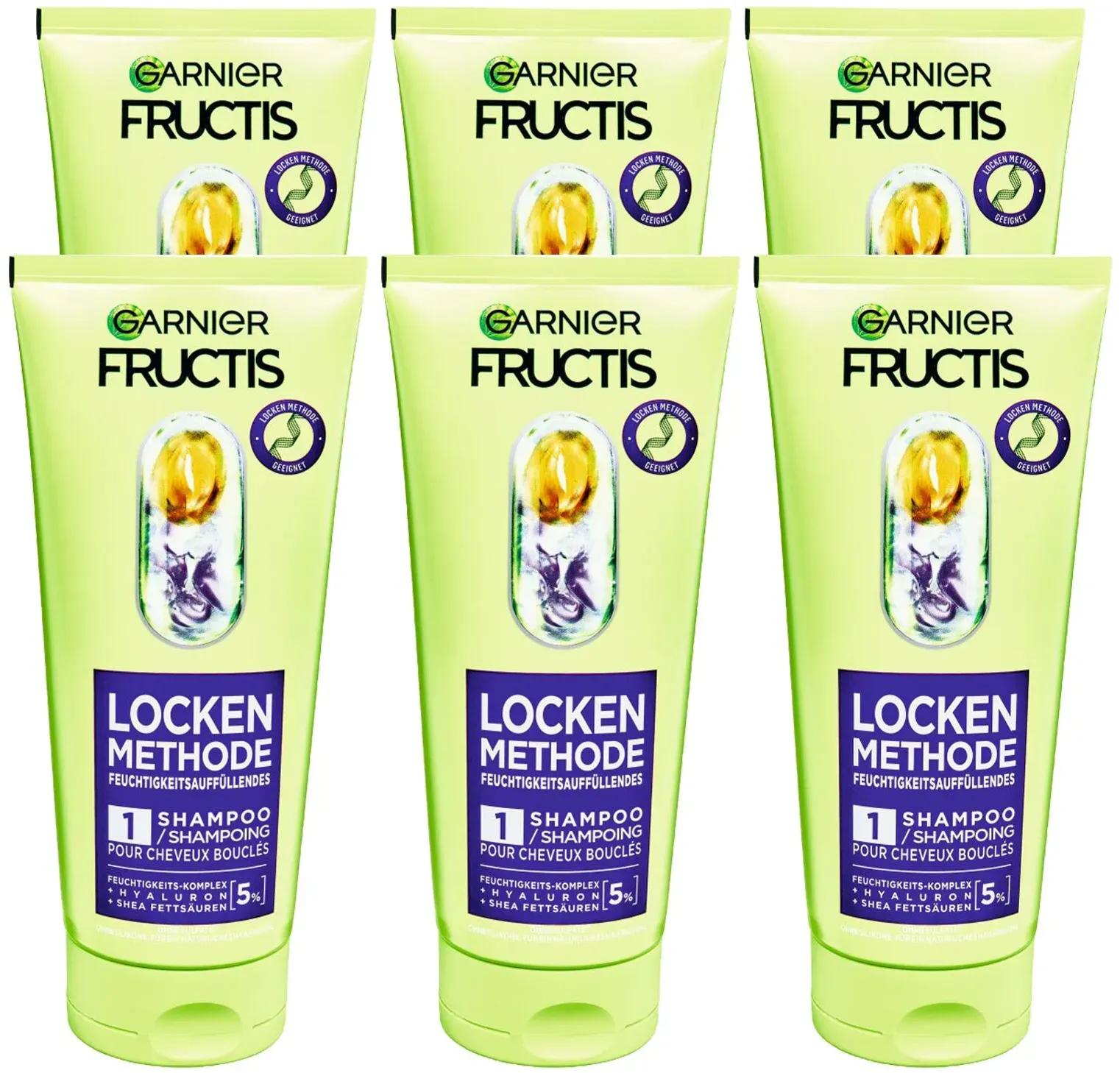 Garnier Fructis Curls Method Shampoo 200 ml, 6er Pack