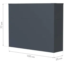Westmann Talus XL Pflanzkübel 100 x 25 x 77 cm Anthrazit