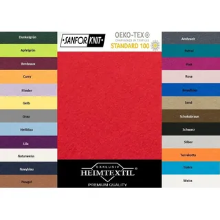 EXKLUSIV HEIMTEXTIL Marke Jersey Spannbettlaken 120 x 200 cm 100% Baumwolle Öko - Tex Zertifiziert, Markenqualität, Matratzenhöhe bis 25 cm, Rot