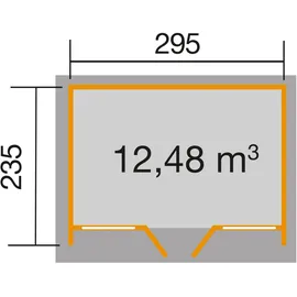 Weka Designhaus 263 2,95 x 2,35 m anthrazit