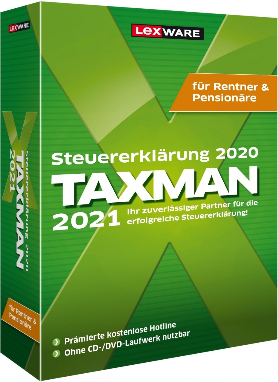 Lexware TAXMAN 2021 für Rentner und Pensionäre | Sofortdownload + Produktschl...