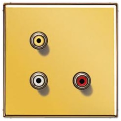 Jung Mutimedia-Einsatz Cinch Audio/Composite Video (Gold)