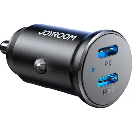 Joyroom JR-CCN06 30W Mini-Autoladegerät 2x USB-C Metall - Schwarz
