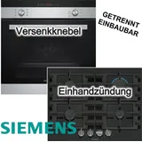 Siemens Backofenset 3D Heißluft Schnellaufheizung + Gaskochfeld