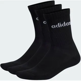 adidas Linear Crew Cushioned Socken 3er Pack Black / White 40-42