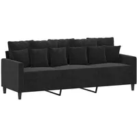 VidaXL 3-Sitzer-Sofa Schwarz 180 cm Samt