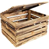 Creative Deco Holzkiste 50 x 40 x 30 cm 1-tlg. braun