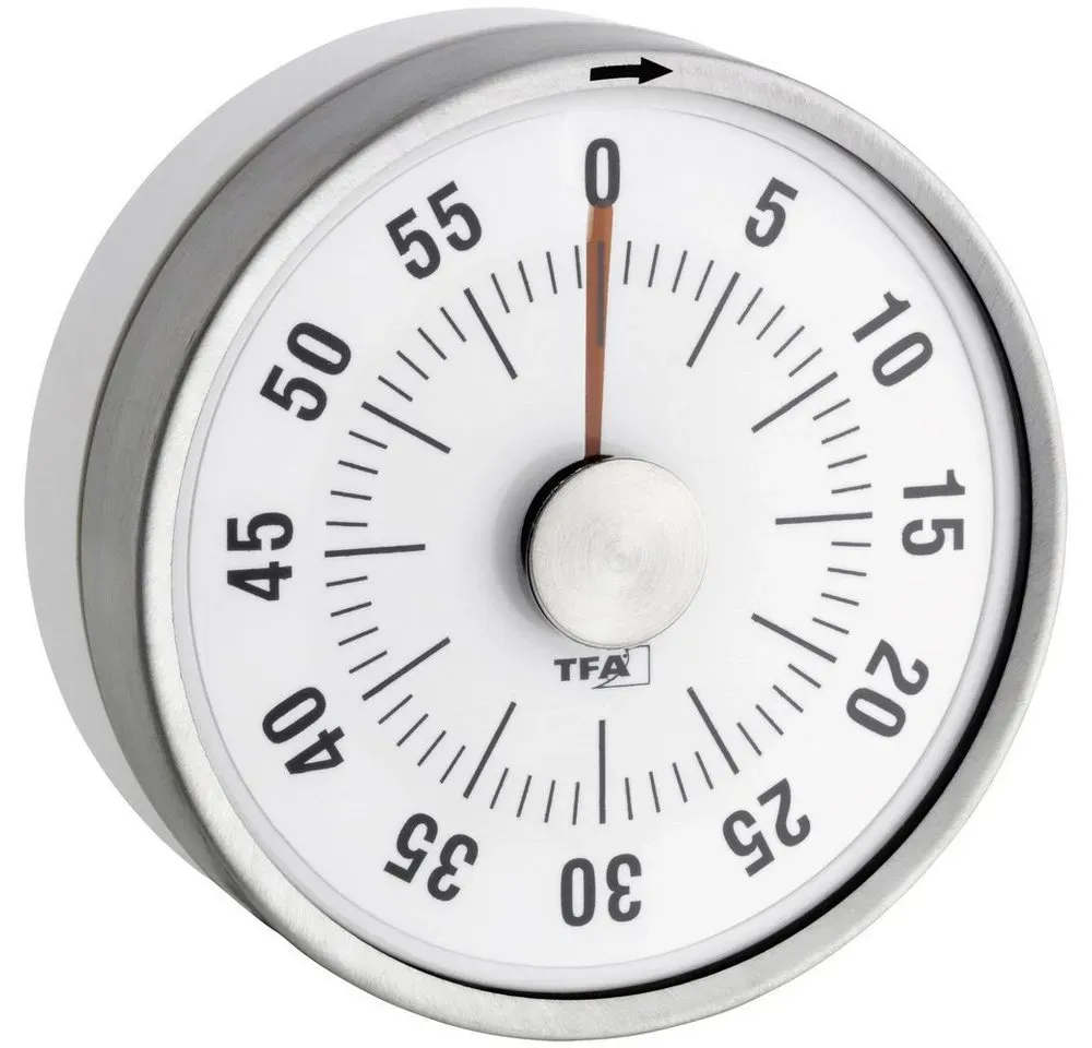 Preisvergleich Produktbild TFA Dostmann Eieruhr TFA Dostmann Puck Timer Weiß analog weiß