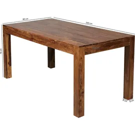 KADIMA DESIGN Sheesham 160 x 76 x 80 cm braun