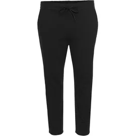 ONLY CARMAKOMA Jogger Pants ONLY CARMAKOMA "CARGOLDTRASH LIFE CLASSIC PANT NOOS", Damen, Gr. 54, Länge 32, schwarz, Milano Rib, Obermaterial: 63% Viskose, 32% Nylon, 5% Elasthan, unifarben, gerade, unten schmal lang, Hosen, Viskosemischung, regular fit