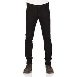Lee Herren Jeans Malone Skinny Fit Skinny Fit Schwarz Normaler Bund Reißverschluss 29W /  34L