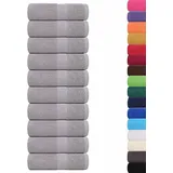 vidaXL Waschhandtücher 10 Stk. Grau 30x30 cm 100% Baumwolle